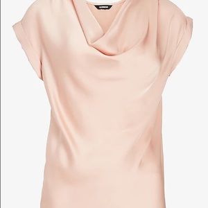 Satin Cowl Neck Gramercy Tee
